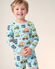 God Says I Am Boy Bamboo Two Piece Long Sleeve Pajama Set