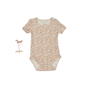 The Printed Short Sleeve Onesie - Mist Floral