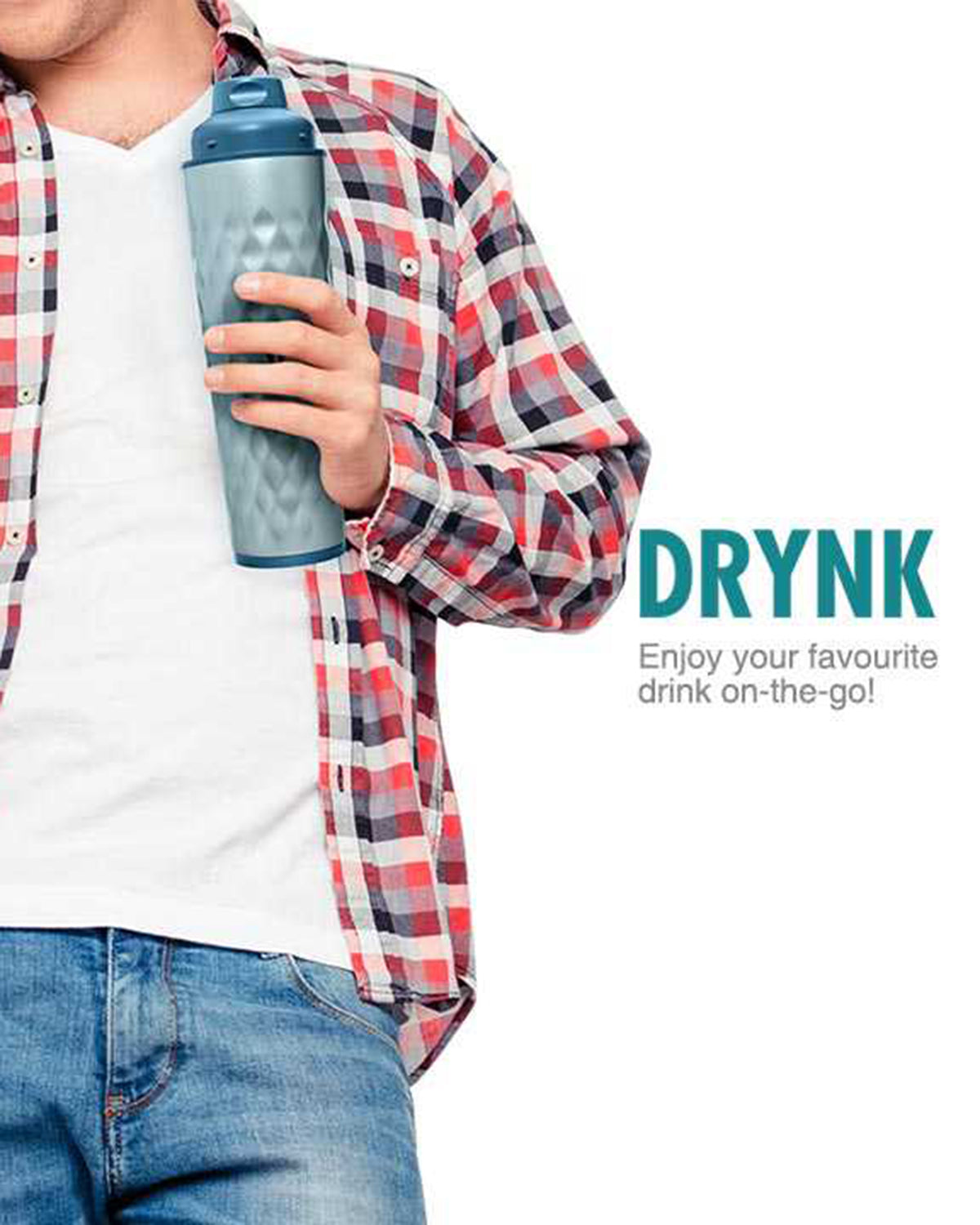 Vaya Drynk - 20.2 Fl.oz - Blue - With Loop Lid