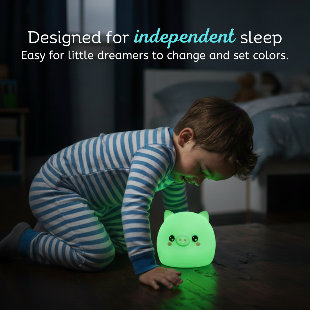 Lumipets® Percy The Pig- Children's Touch Night Light