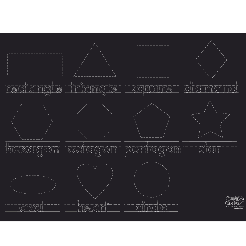 New! Reusable Activity Playmat- Numbers & Shapes (2-sided)