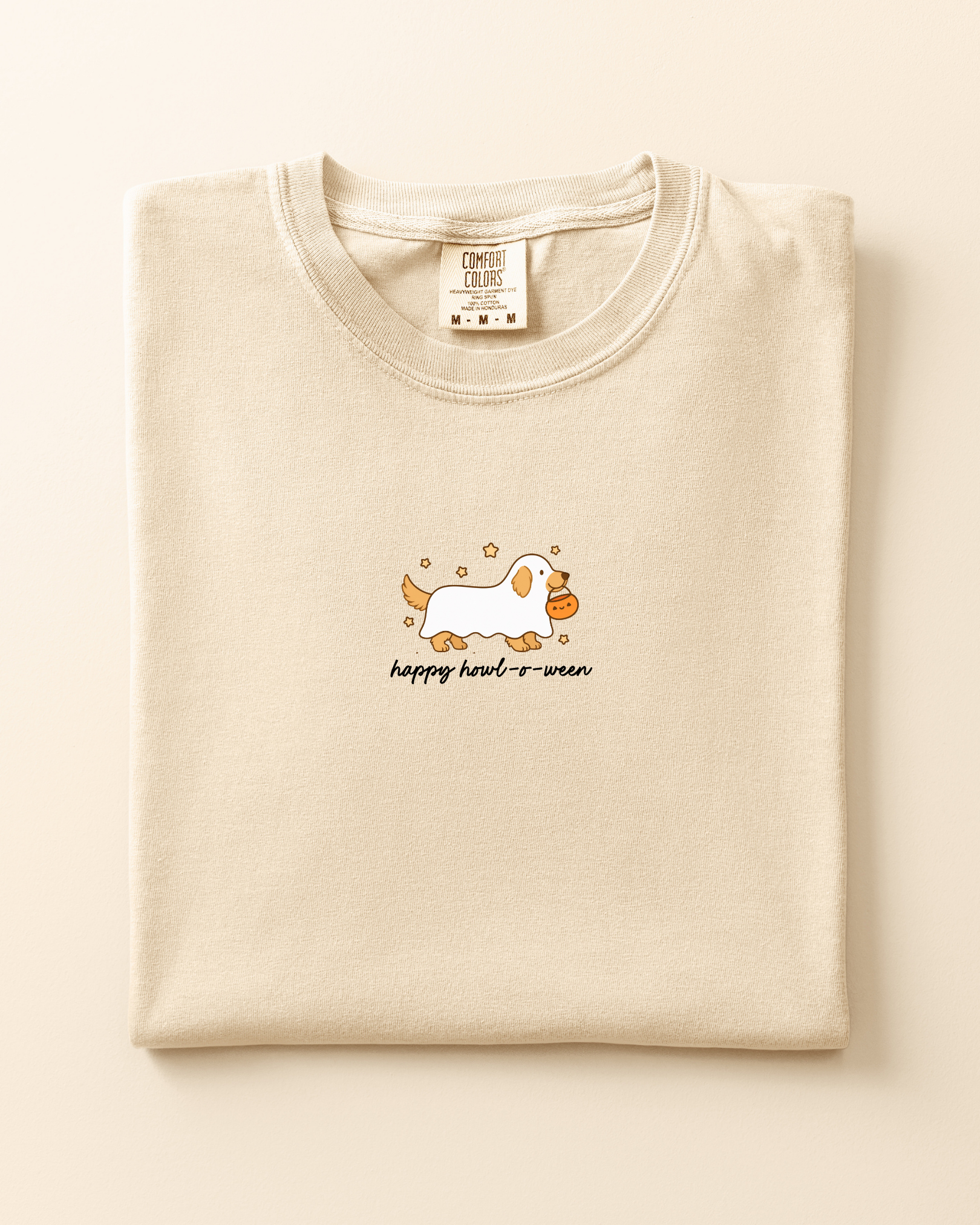 Happy Howl-o-ween Golden Retriever Tee