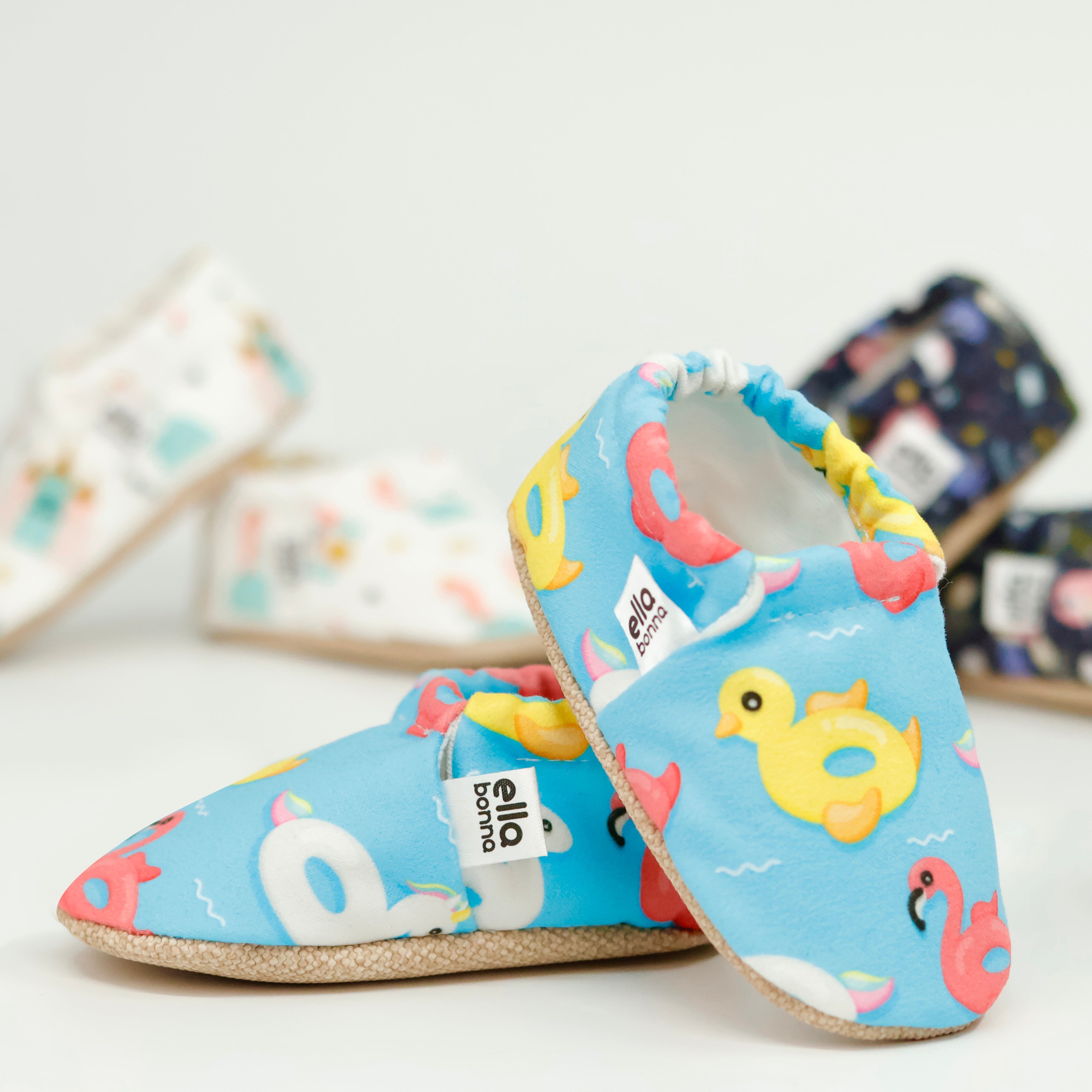 Ella Bonna Non-slip Sole Duck Patterned Baby Booties, Home Boot Slippers Nursery Shoes