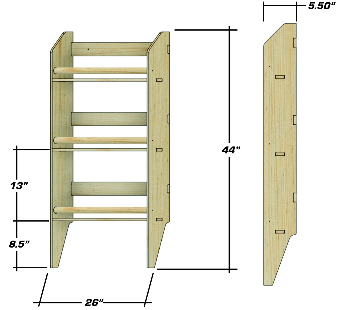 Cora- Leaning Bookshelf