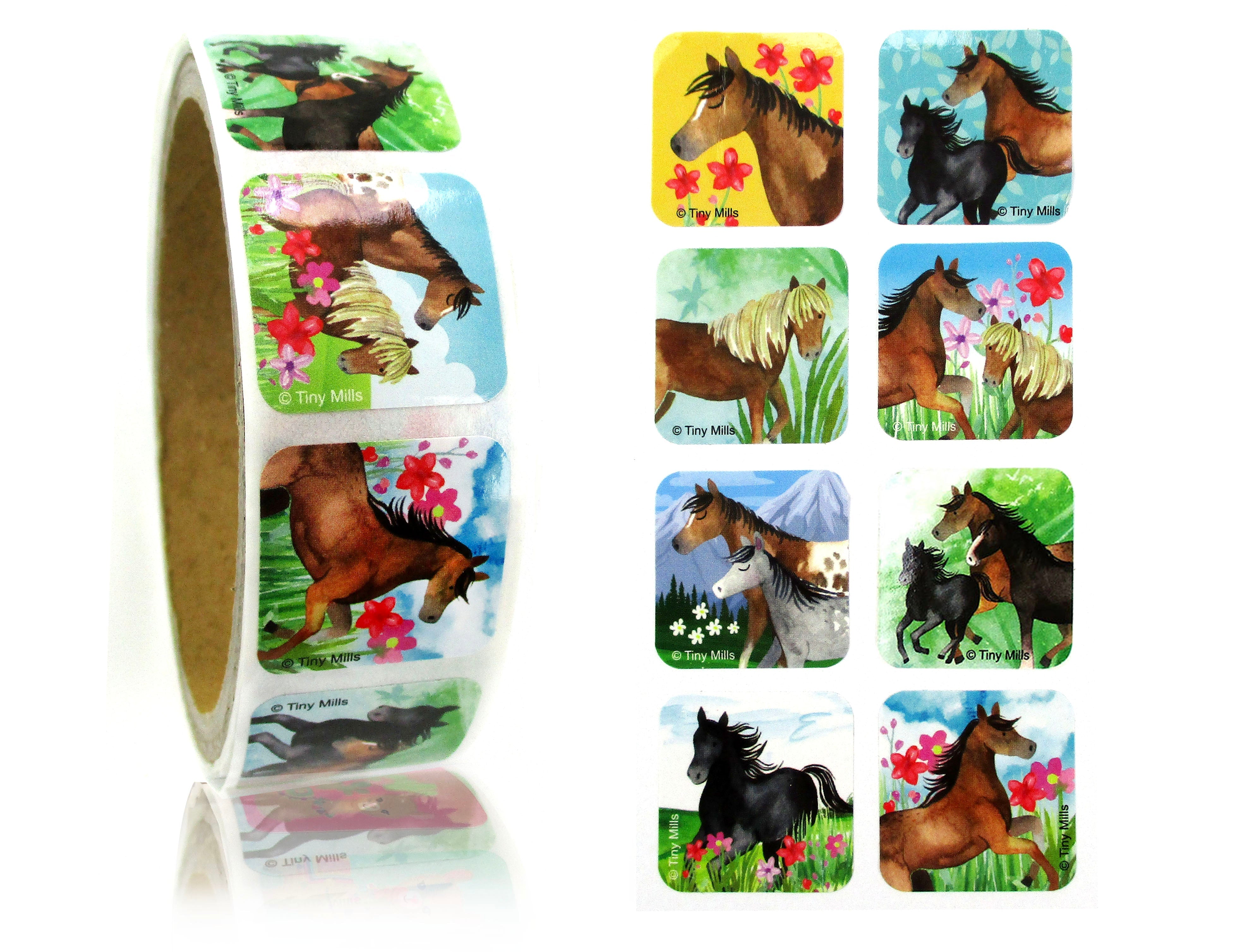 Horse Stickers 100 Stickers/dispenser, Pack Of 1, 6 Or 12 Dispensers