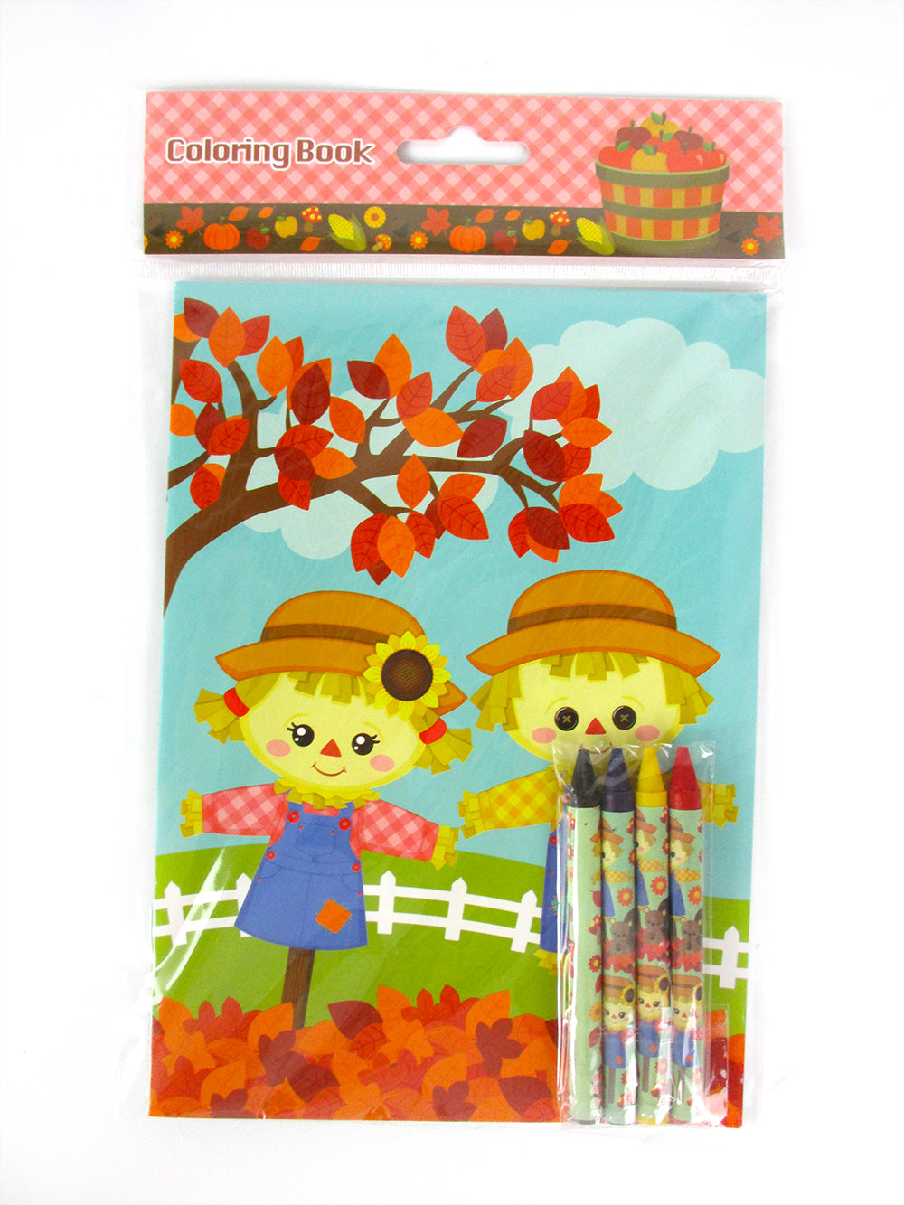 Fall Harvest Autumn Coloring Books With Crayons Party Favors - Set Of 6 Or 12