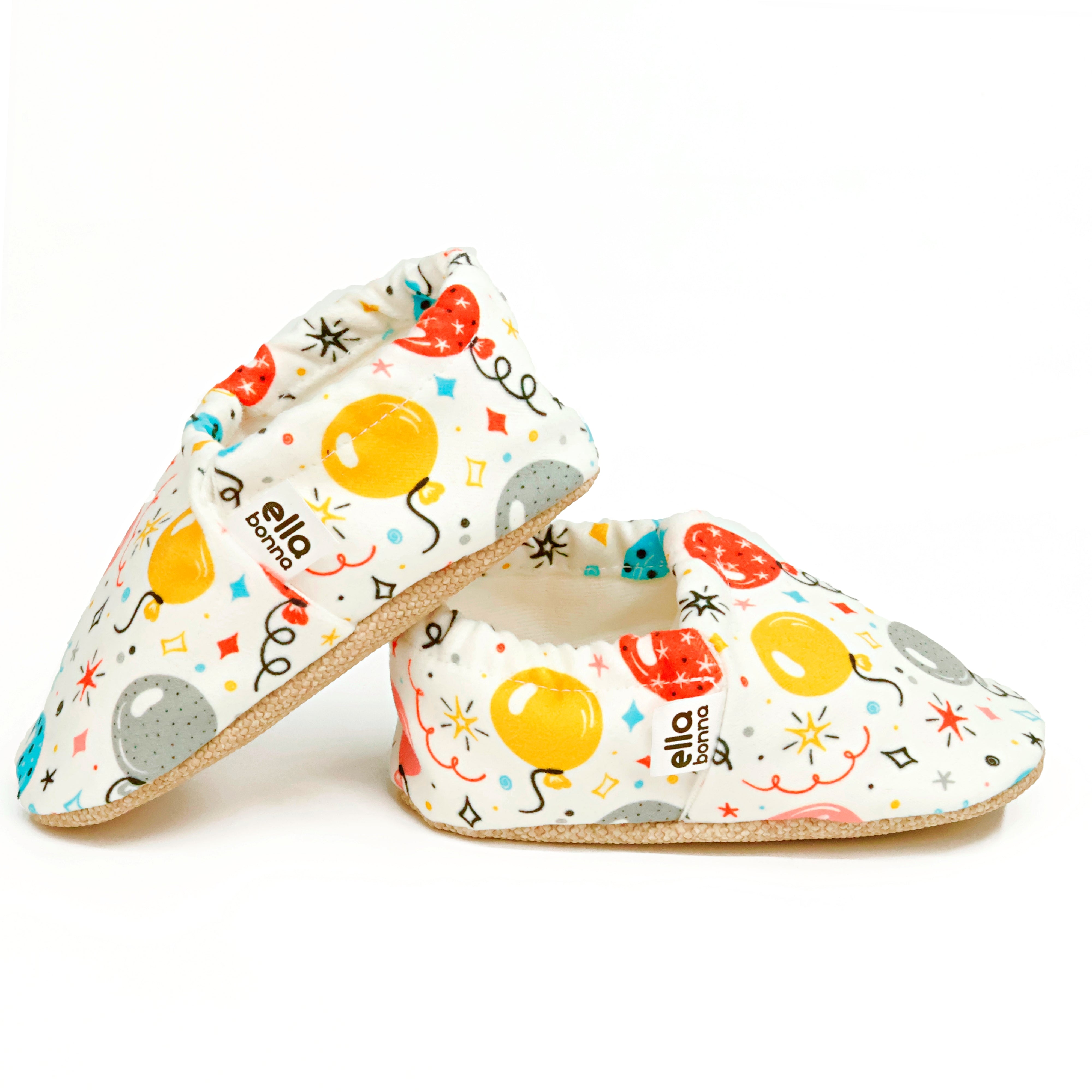 Ella Bonna Non-slip Sole Balloons Patterned Baby Booties, Home Boot Slippers Nursery Shoes