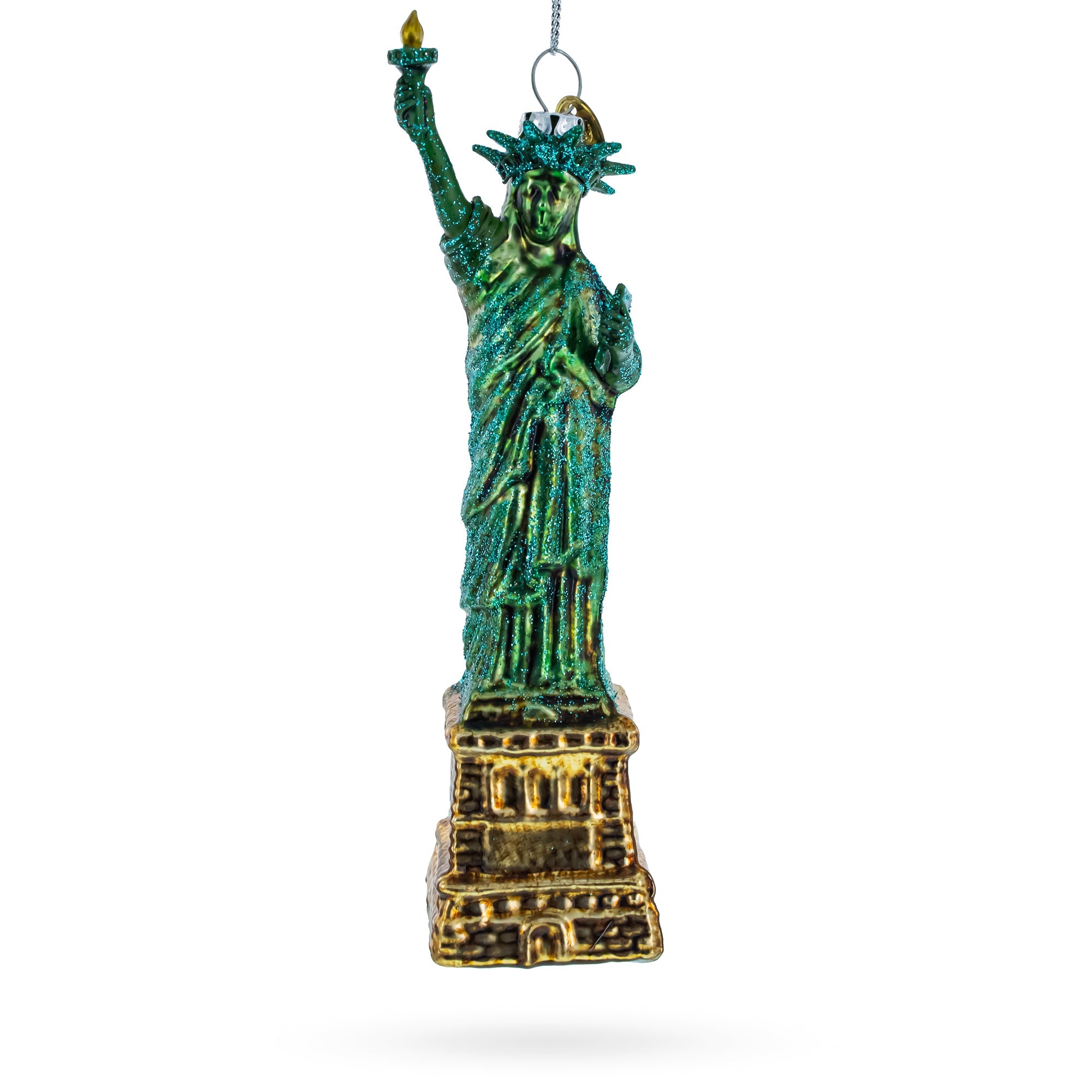 Statue Of Liberty New York - Premium Blown Glass Christmas Ornament