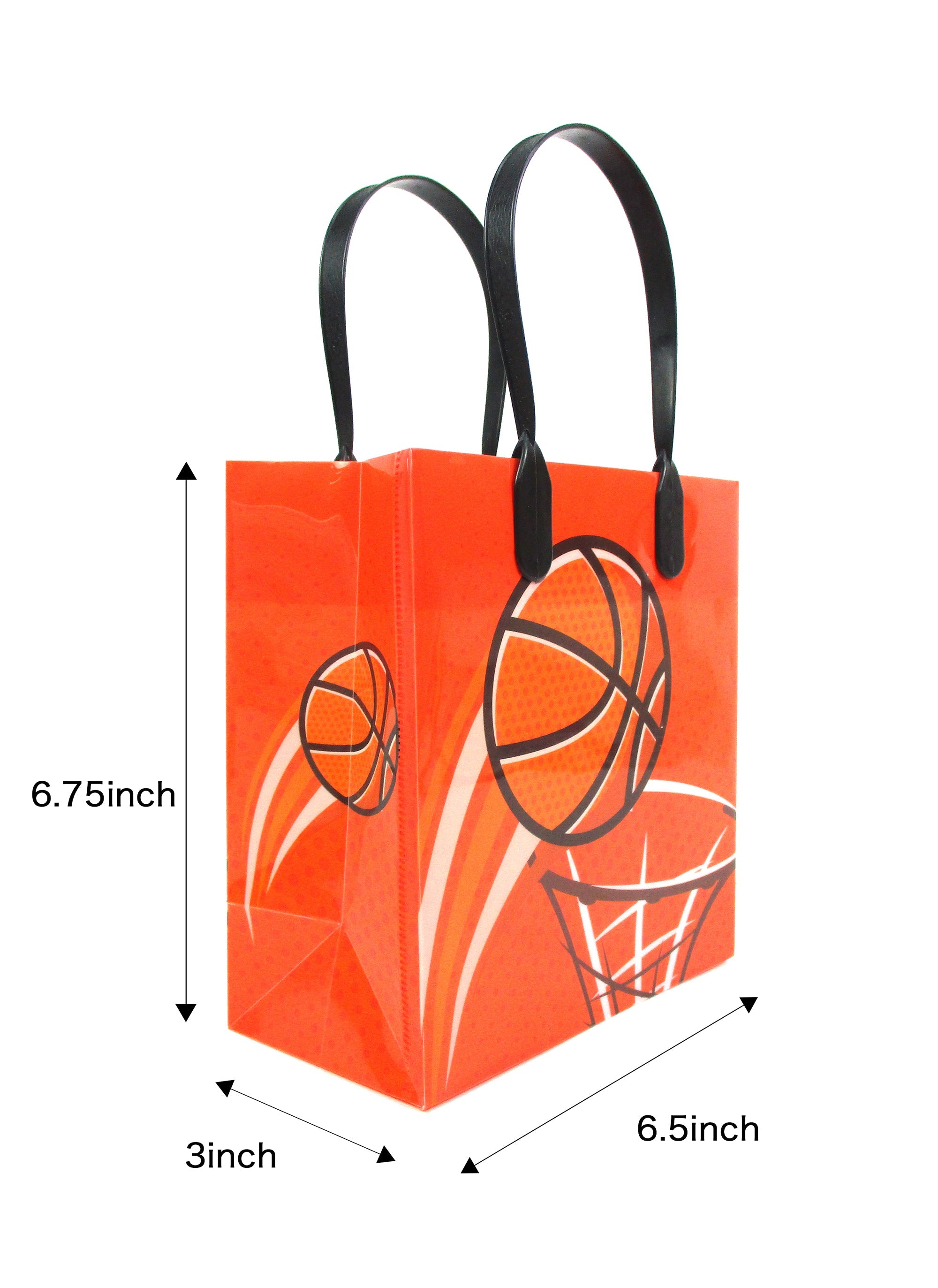 Basketball Party Favor Treat Bags - Set Of 6 Or 12