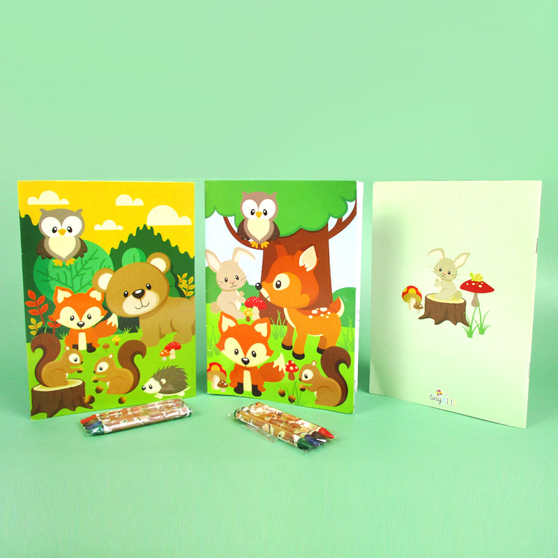 Woodland Animals Coloring Books - Set Of 6 Or 12
