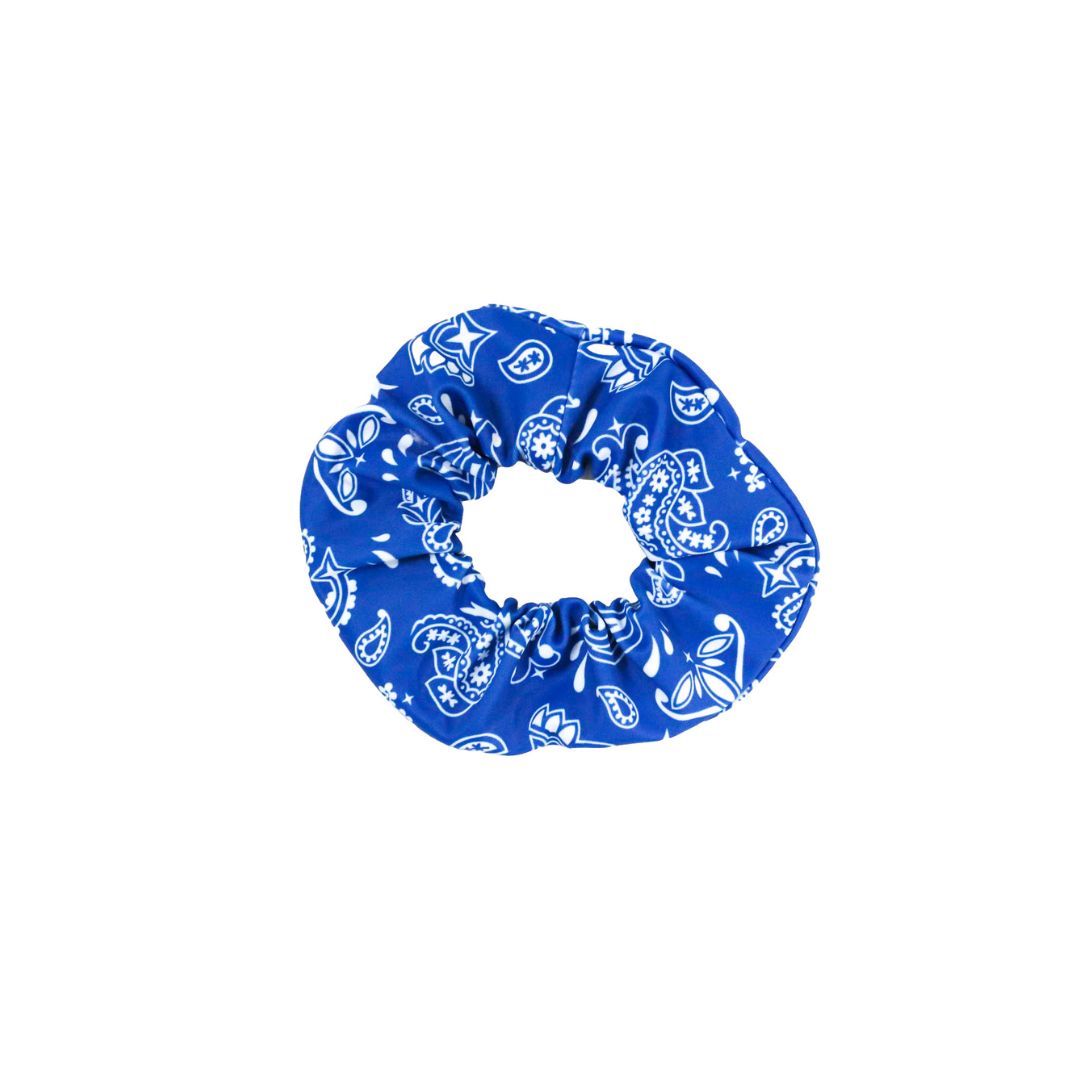 Blue Paisley Scrunchie