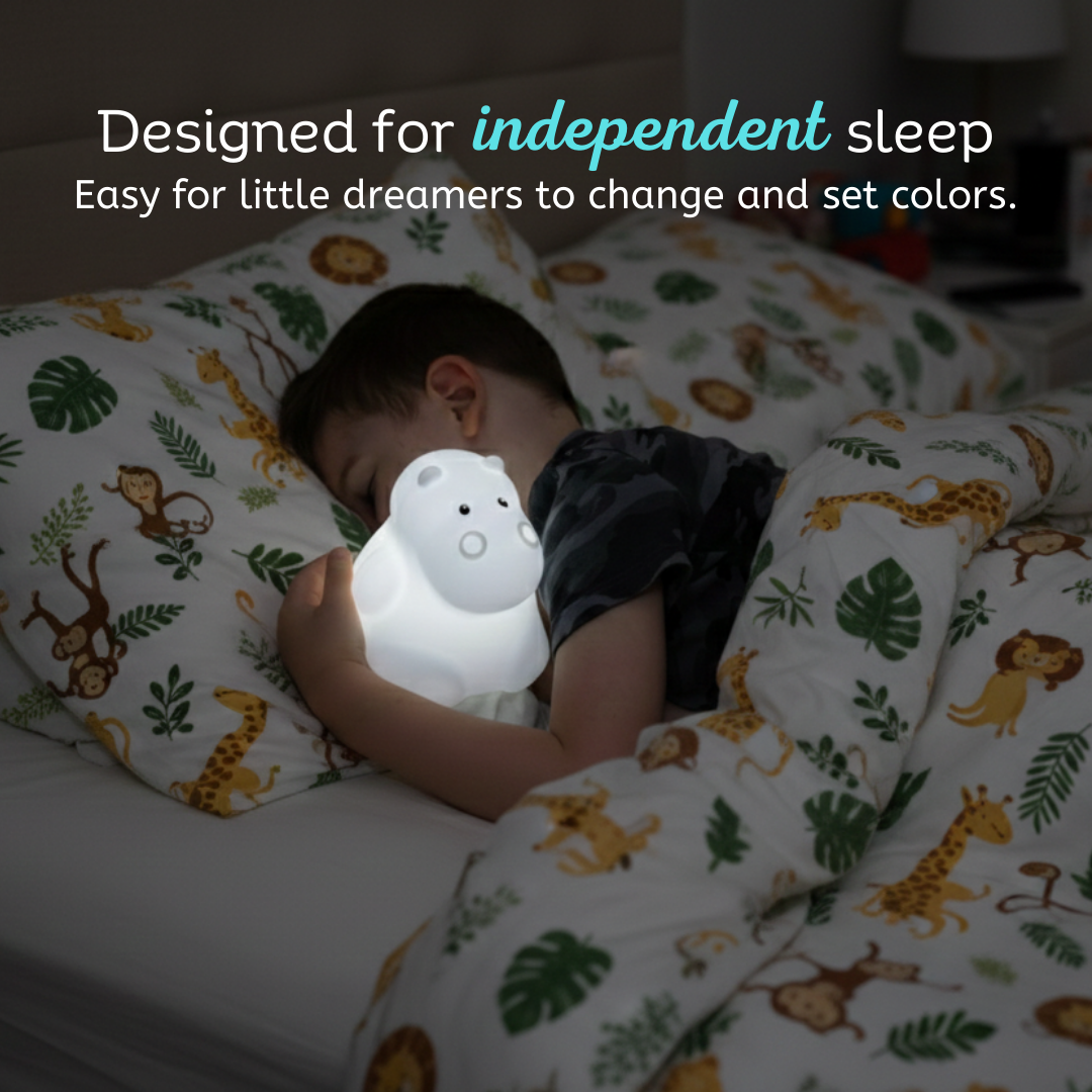 Lumipets® Honey The Hippo- Children's Touch Night Light