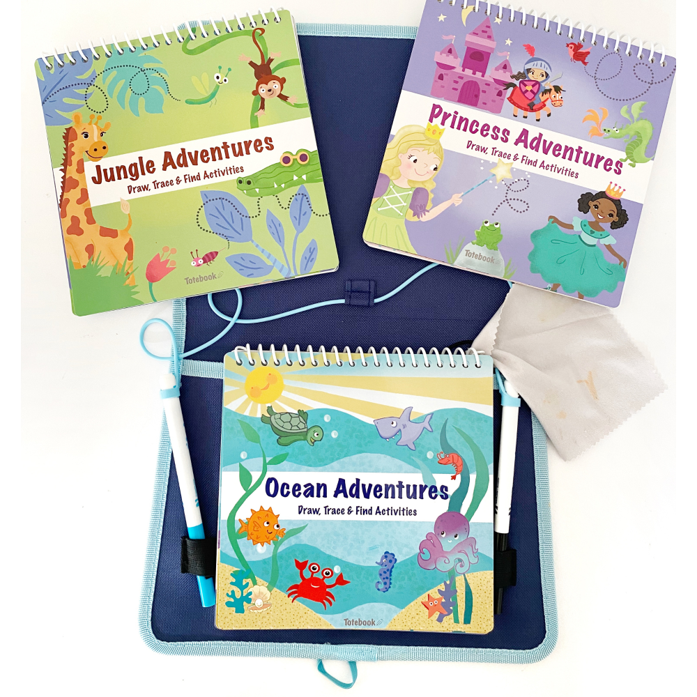 Totebook Kids Dry Erase Activity Kit - Set Of 3 Books