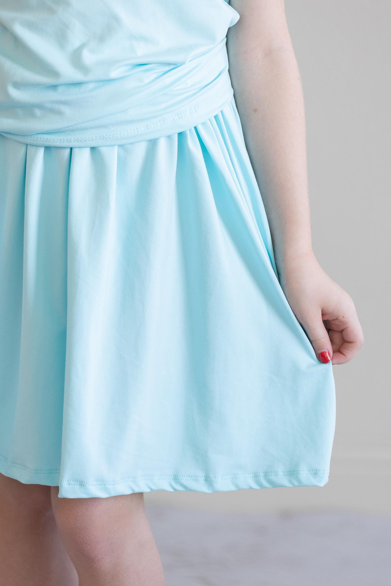 Sale Aqua Twirl Skirt