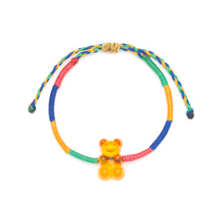 Kids Pink Gummy Bear Rainbow Bracelet