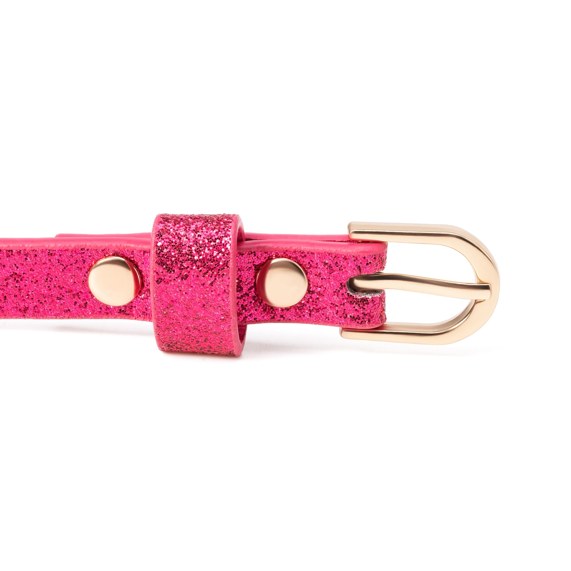 Ultra-skinny Sparkly Glitter Belt For Girls 4 To 14