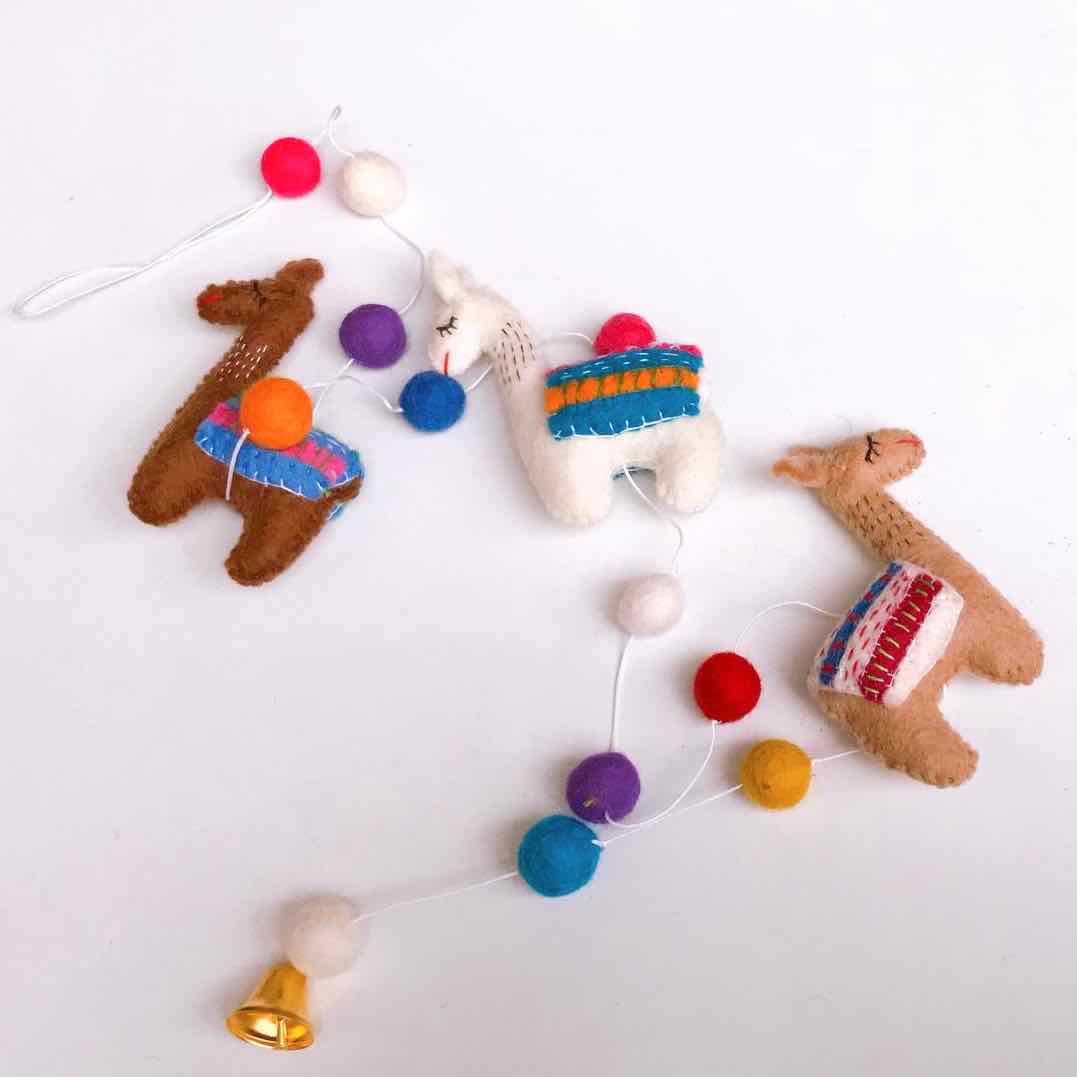 Felt Llama Garland 2