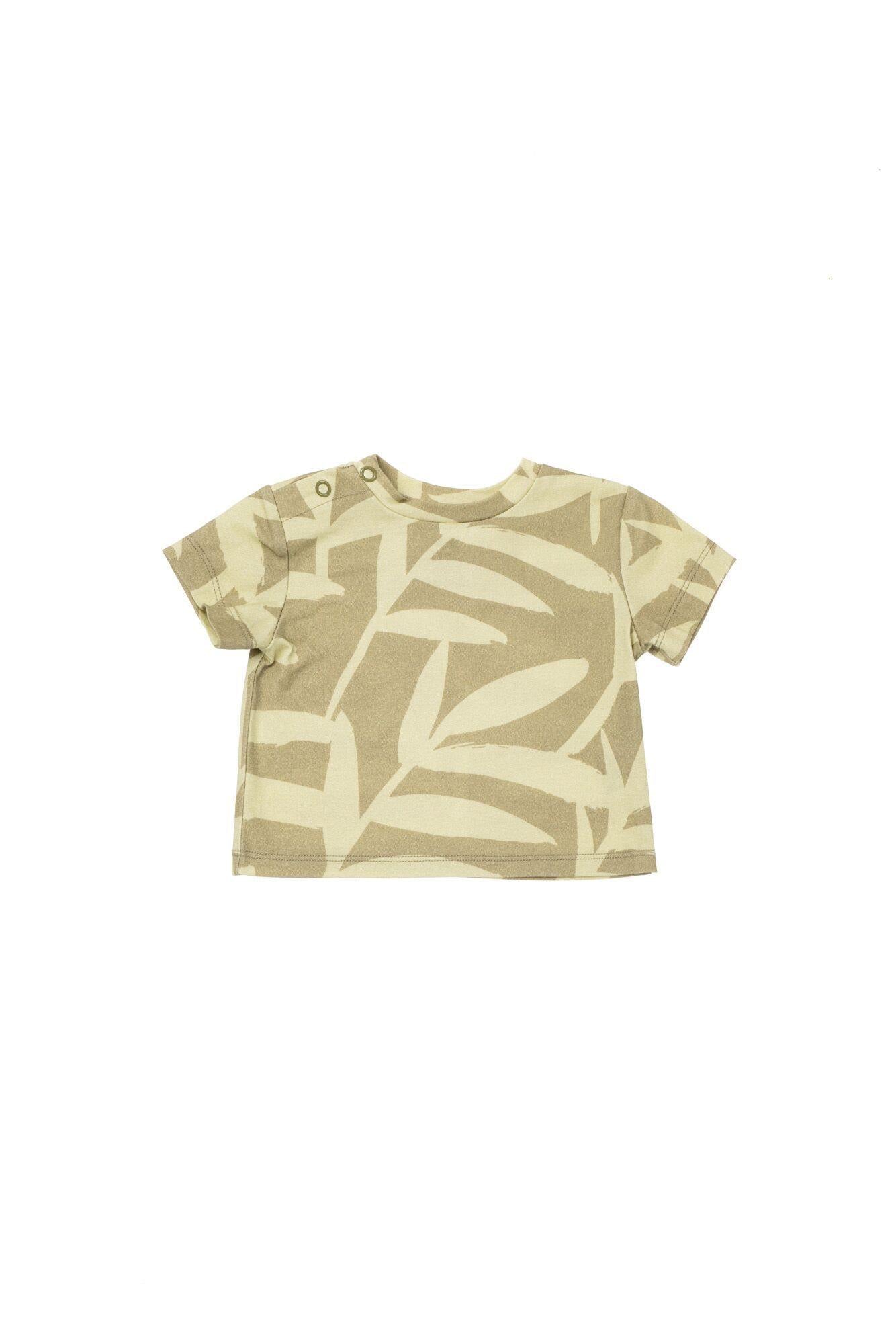 Baby T-shirt - Olive Palm Leaves
