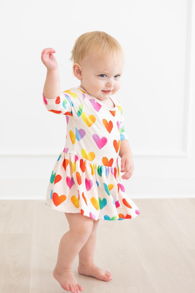 Lotta Love 3/4 Sleeve Twirl Bodysuit