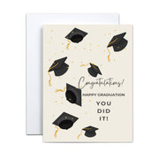 Graduation Caps Congratulations Card – Modern Graduation Greeting Card
