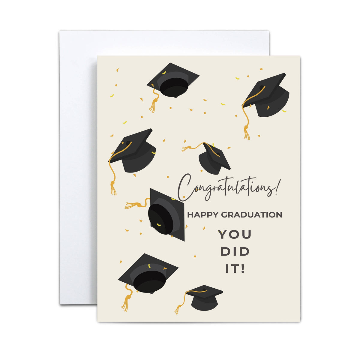 Graduation Caps Congratulations Card – Modern Graduation Greeting Card