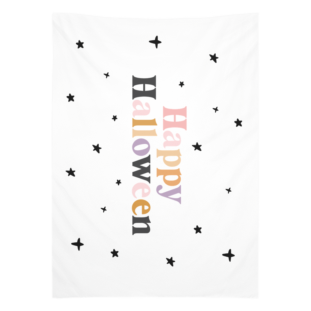Happy Halloween Tapestry, Wall Decor, Banner, Halloween Banner, Boo Banner, Halloween Decor