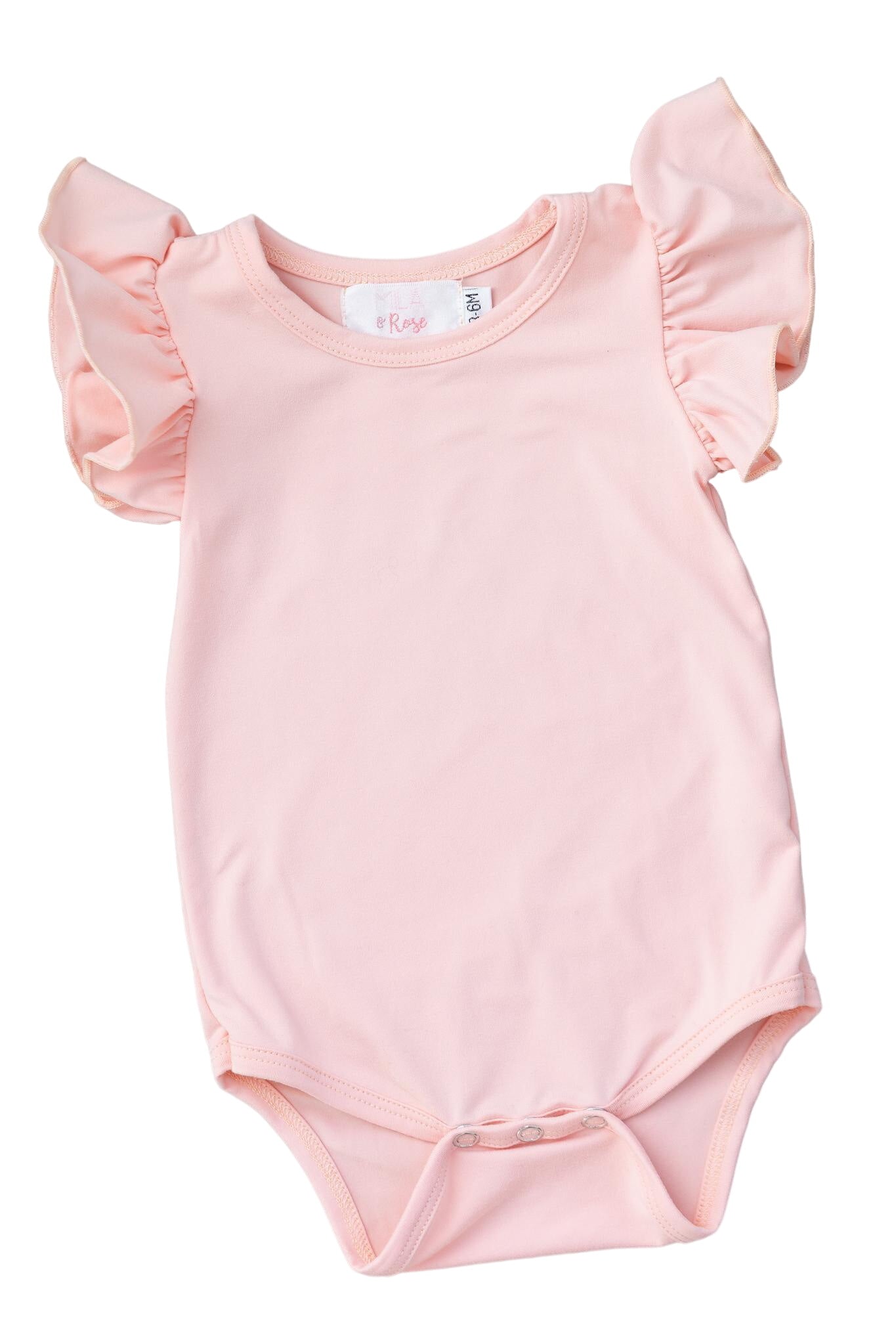 Peach S/s Flutter Bodysuit