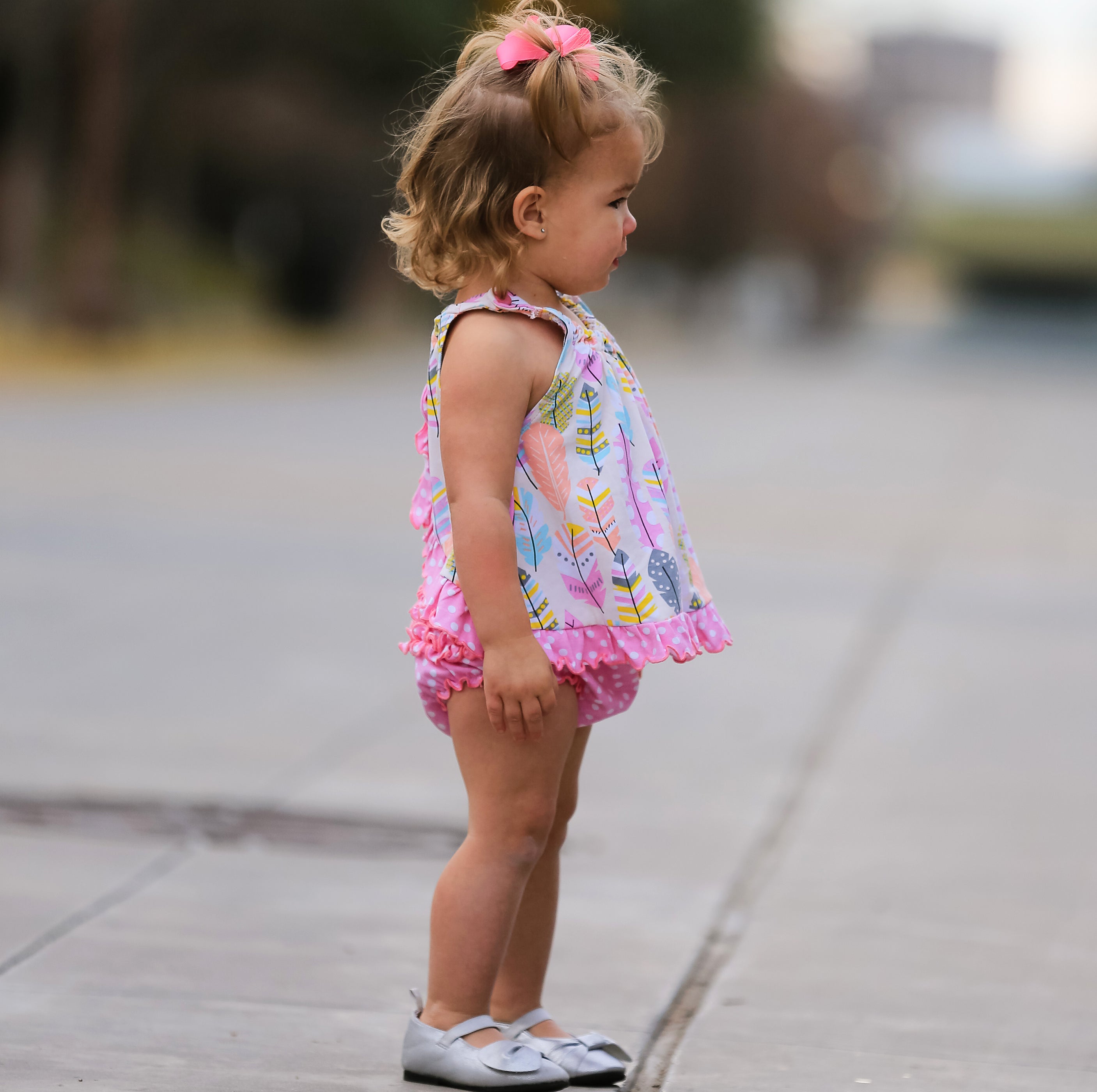 Annloren Girls Open Back Swing Tank Top With Bow Feather Design