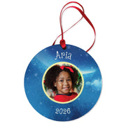 Dreamy Polar Bear Personalized Photo Ornament
