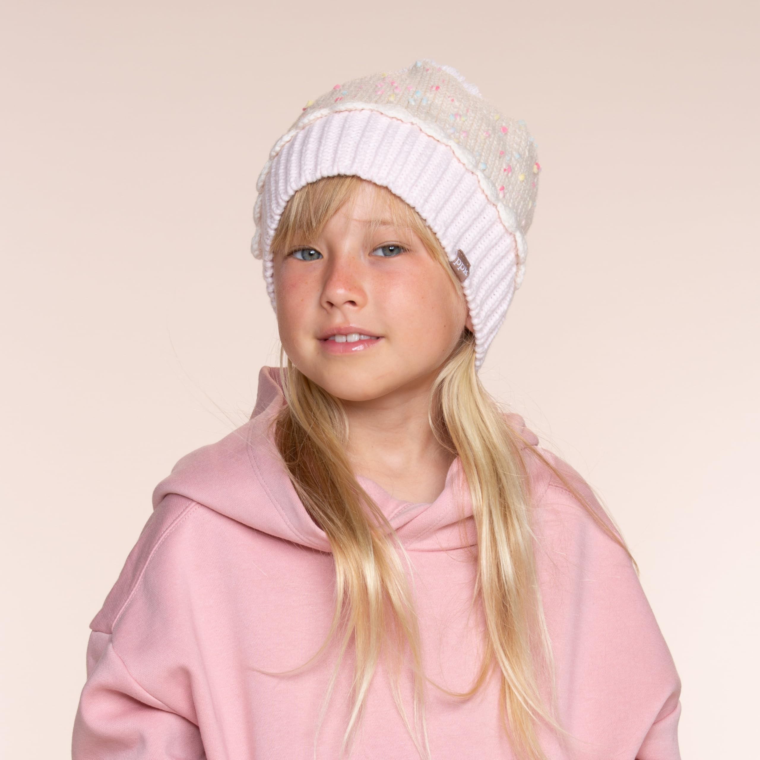 Cupcake Shaped Knit Beanie Hat For Children 1-12 Y, Cute Novelty Design, Premium Quality