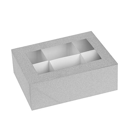 Window Box With Silver Six Sections 12 Pack 7"x5"x2.5"