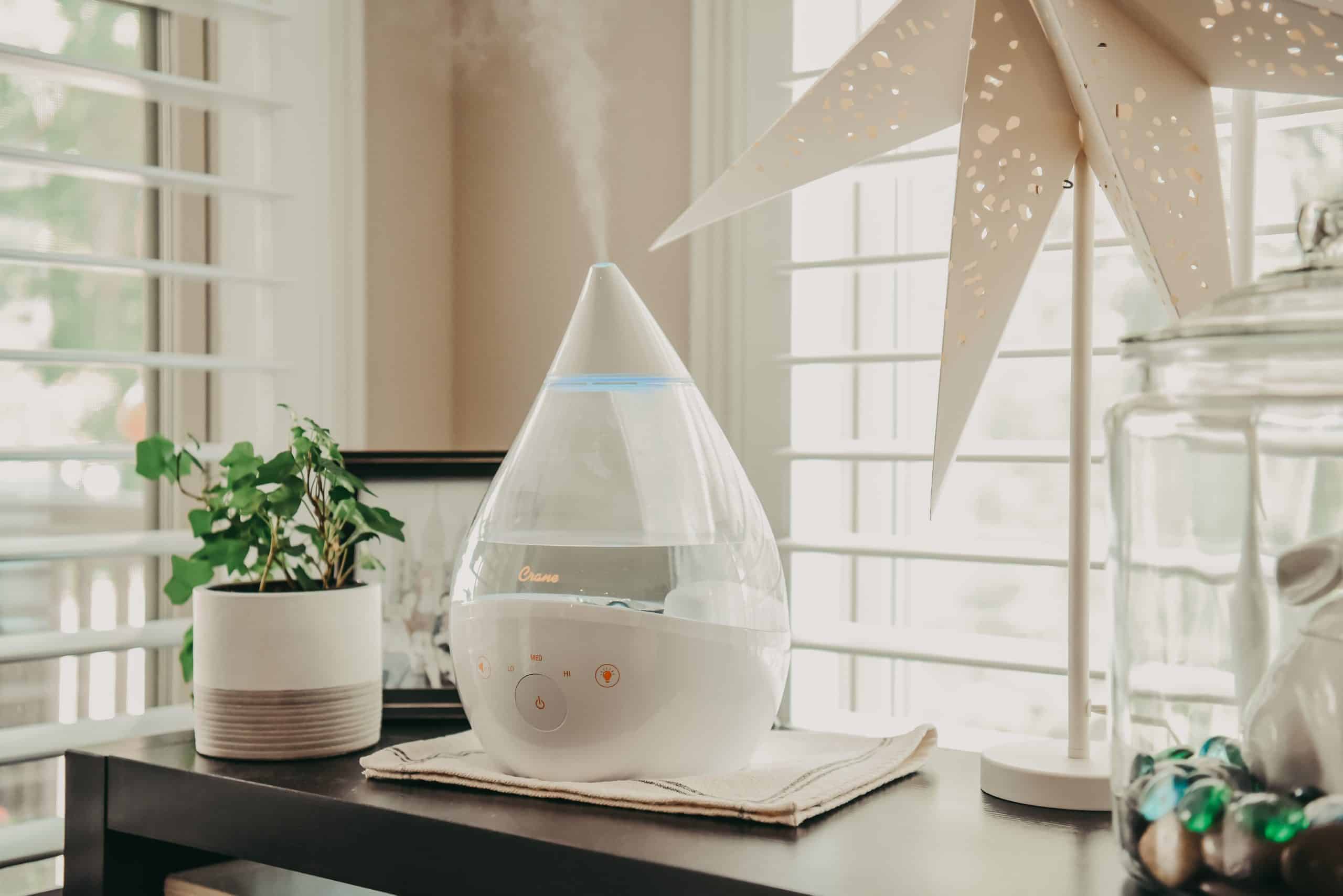 Crane 4-in-1 Top Fill Humidifier with Sound Machine &amp; Night Light (1 Gal. Tank)