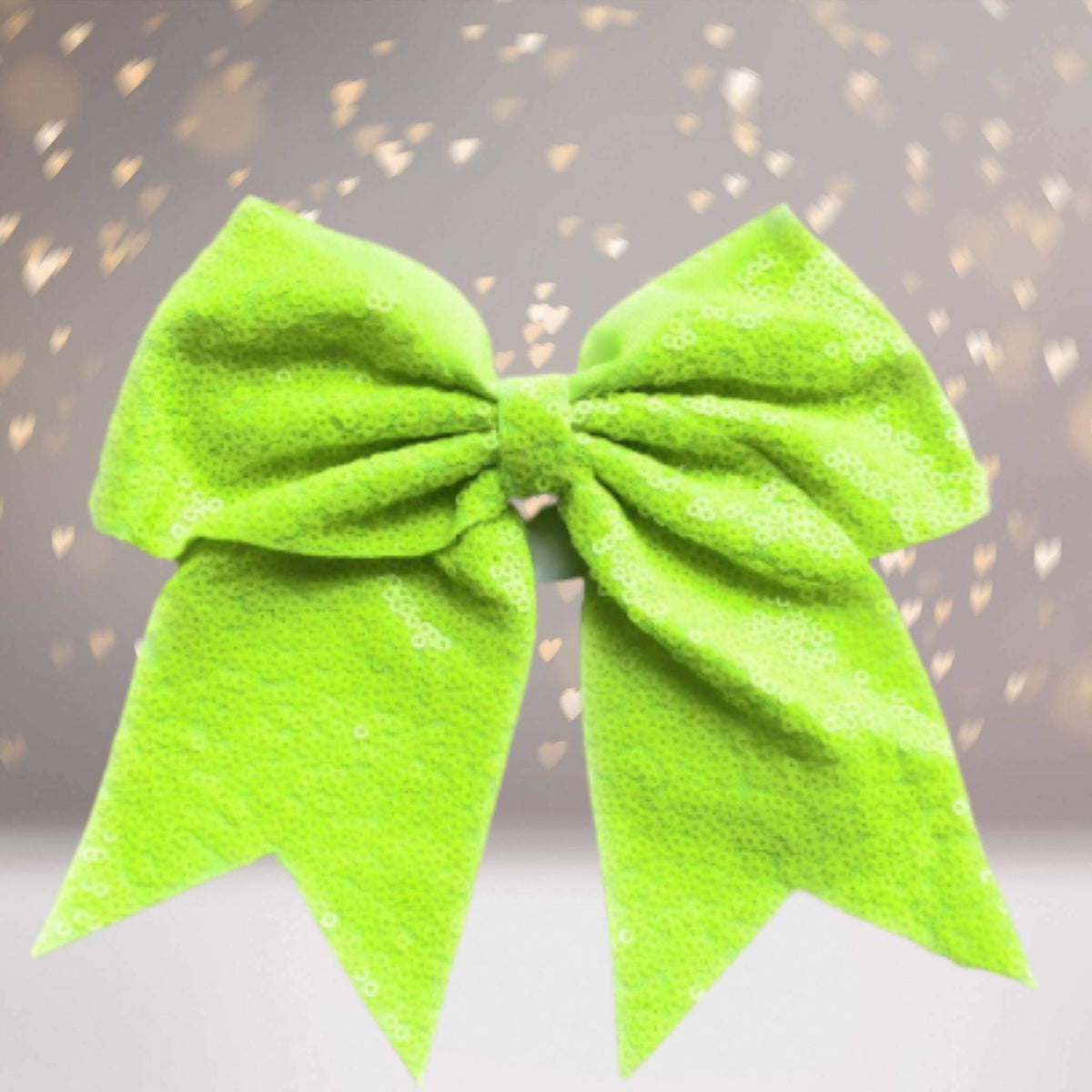 7 Inch Sequin Cheer Bows, Girls Sequin Cheerleader Bow Pony
