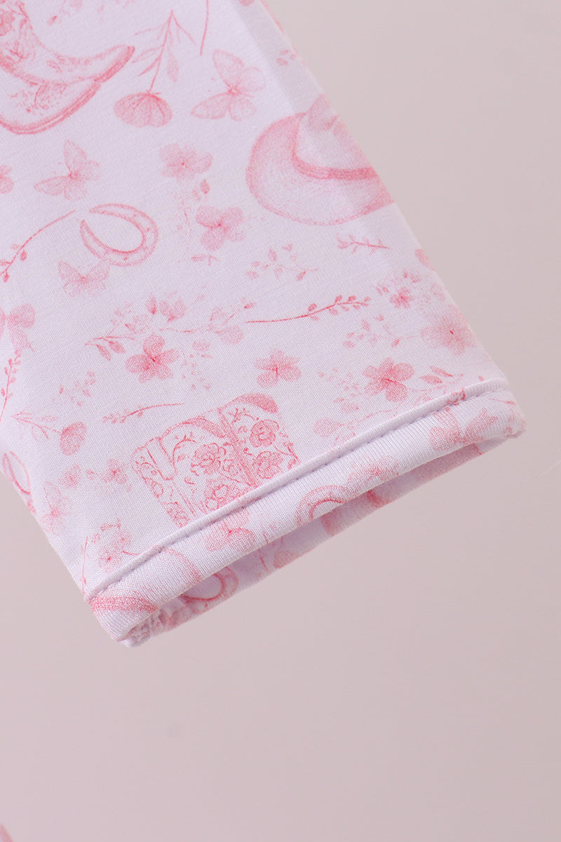 Premium Pink Boots Bamboo Dress