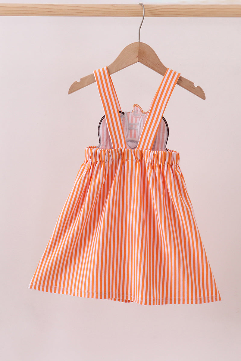 Premium Orange Tennessee Puppy Applique Dress