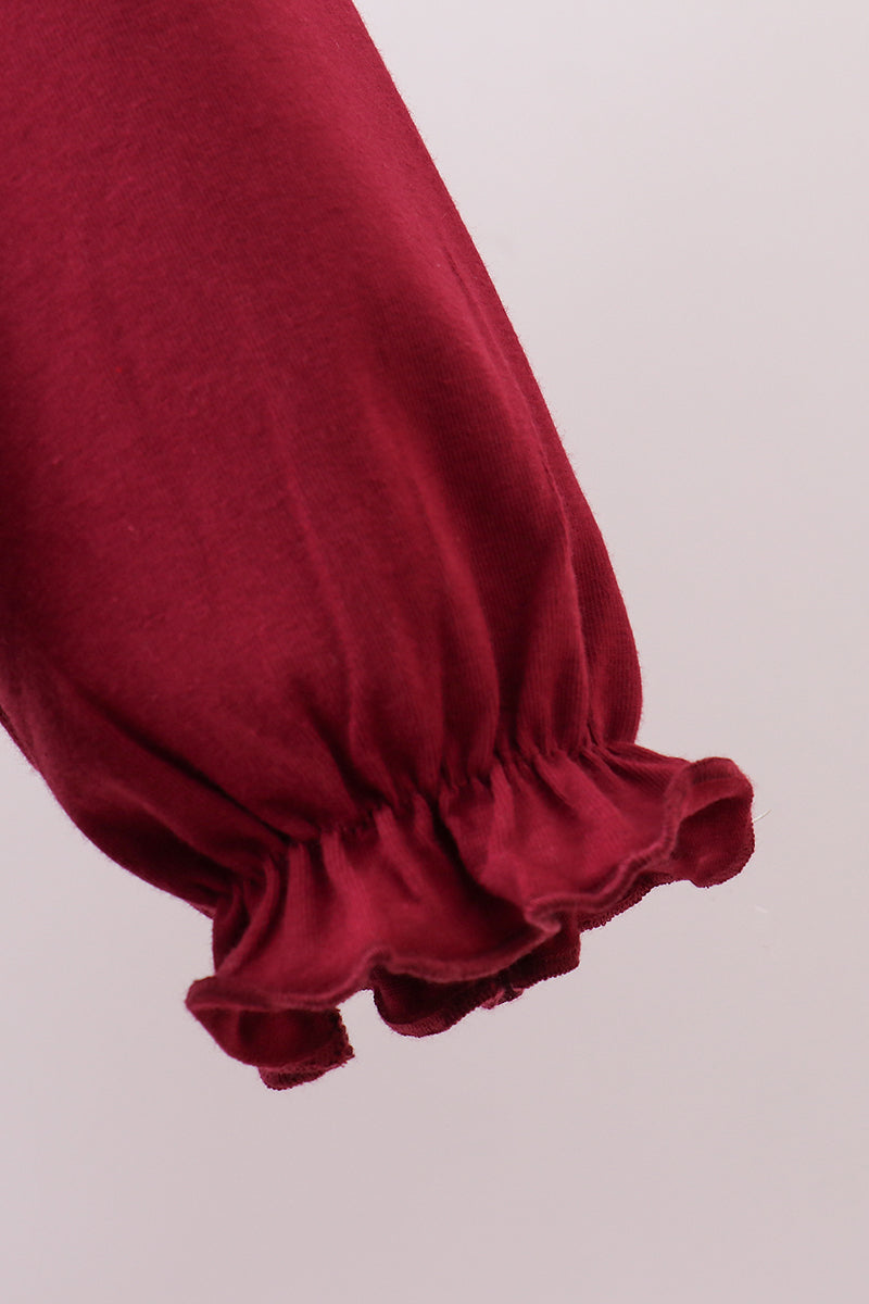 Premium Maroon Georgia Bulldog Applique Dress