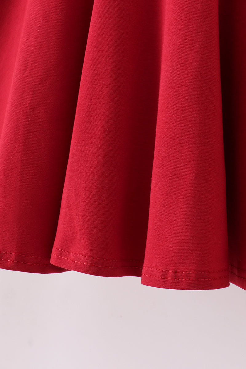 Premium Red Alabama Elephant Applique Dress
