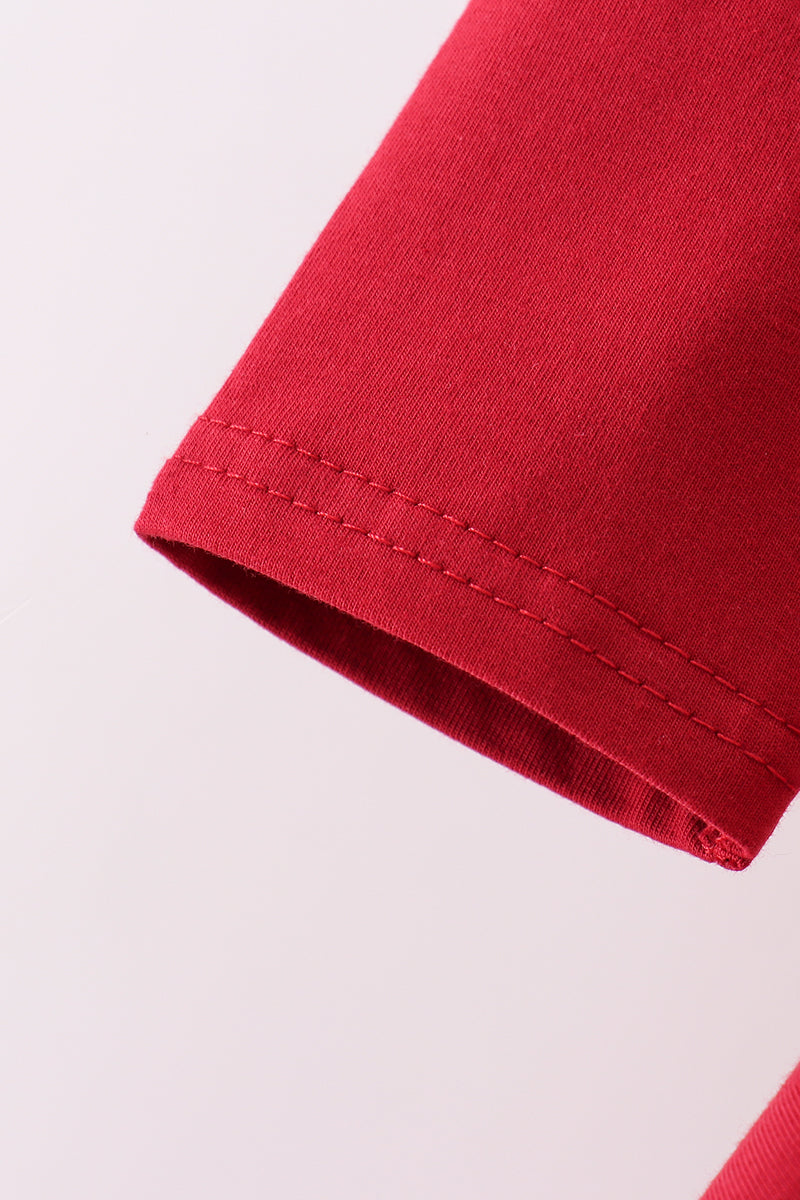 Premium Red Alabama Elephant Applique Dress