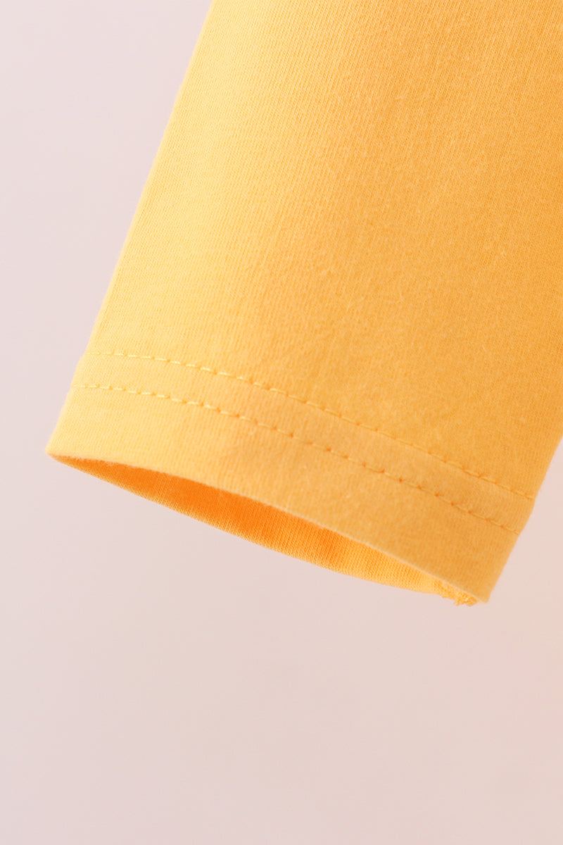 Premium Yellow Lsu Go Team Embroidery Top