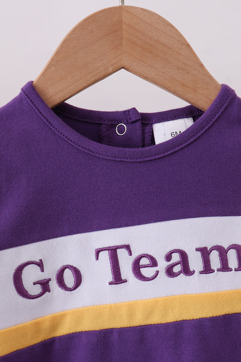Premium Purple Lsu Go Team Embroidery Bubble