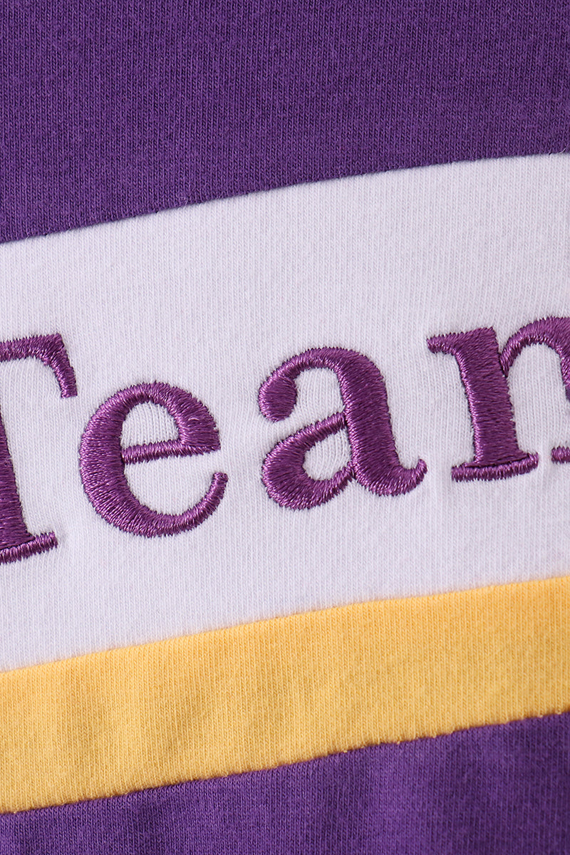 Premium Purple Lsu Go Team Embroidery Bubble