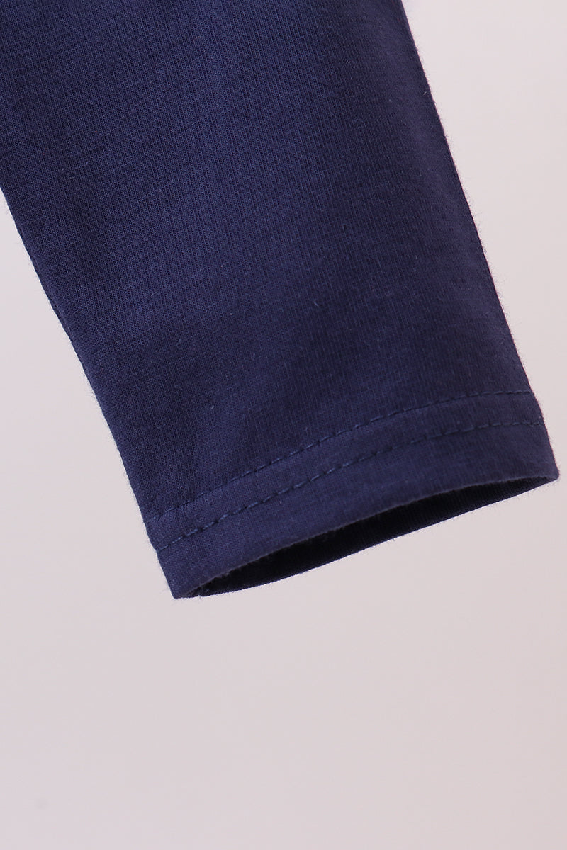 Premium Navy Auburn Tiger Applique Top