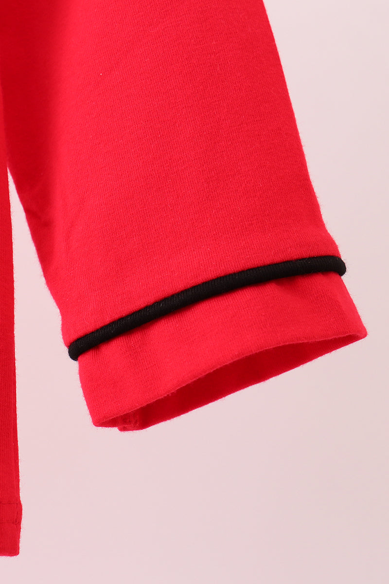 Premium Red Georgia Bulldog Embroidery Cardigan