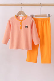 Premium Orange Tennessee Puppy Stripe Pants Set