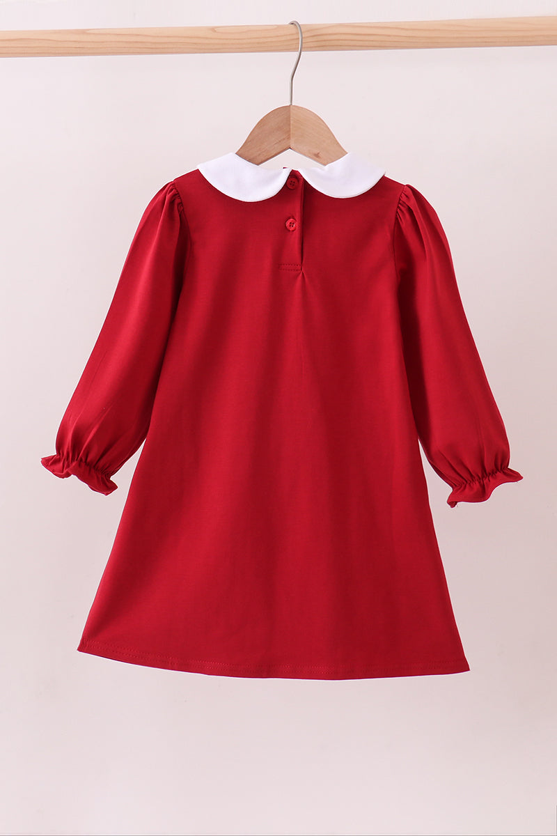 Premium Maroon Alabama Elephant Applique Dress