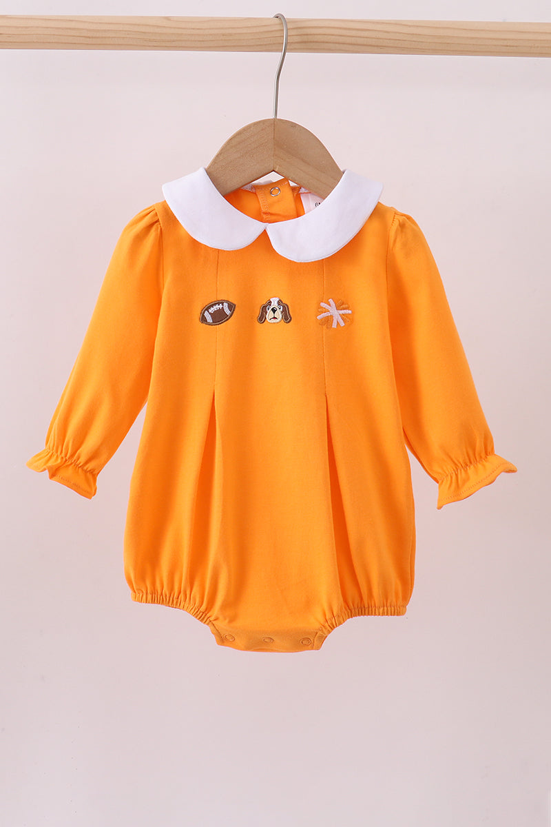 Premium Orange Tennessee Puppy Applique Bubble