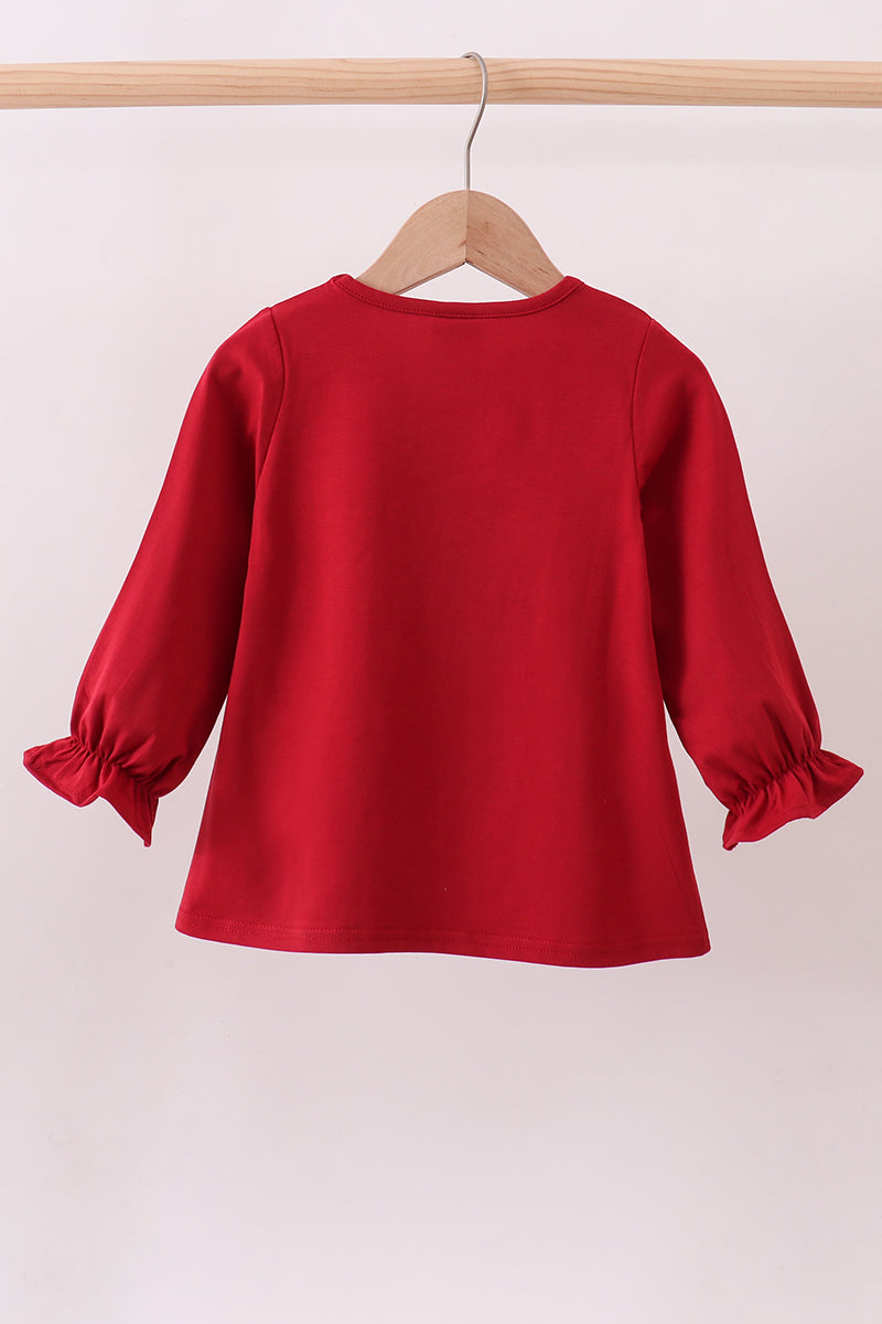 Premium Maroon Alabama Elephant Football Applique Top