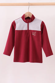 Premium Maroon Mississippi Embroidery Top