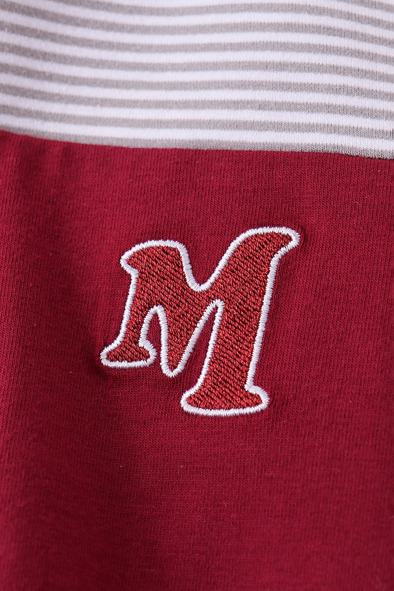Premium Maroon Mississippi Embroidery Top