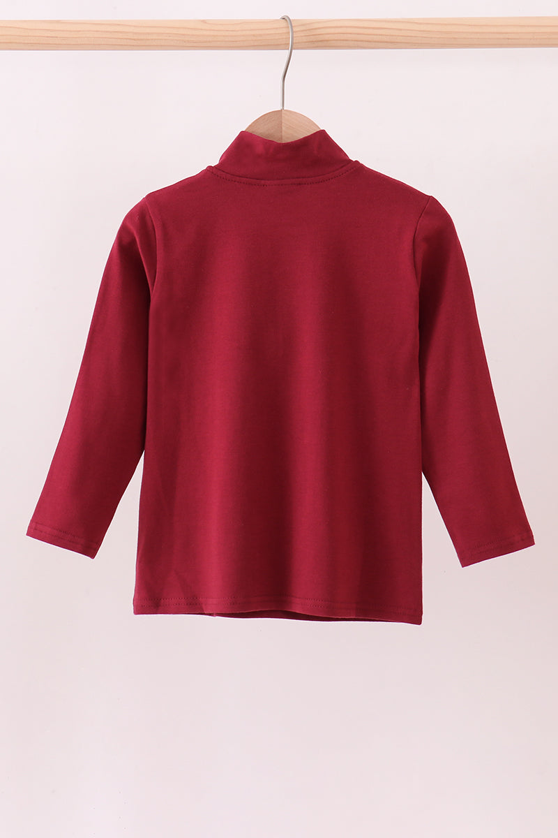 Premium Maroon Mississippi Embroidery Top